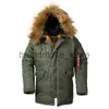 Piumino da uomo Parka 2023 Inverno N3B piumino da uomo lungo cappotto militare cappuccio di pelliccia caldo bomber tattico esercito coreano parka di spessore J231019