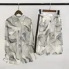 Vestidos de trabajo Totem Trajes de mujer Moda de verano Estilo francés Estampado artístico Blusas casuales Camisas con botones de manga larga vintage Faldas para dama