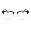 Lunettes de soleil Cadres Rétro Transparent PC Métal Ordinateur Lunettes Pour Femmes Hommes Spectacle Cadre Lecture Lunettes Clair Lentille Mode Lunettes