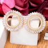 Dangle Earrings GODKI 24mm Fashion Trendy Heart Earring For Wedding Engagement Party Dress Up Cubic Zirconia Jewelry Women