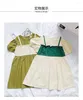 Платья для девочек, лето 2023, хлопковое милое платье принцессы с короткими рукавами в корейском стиле для маленьких девочек