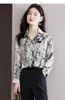 Blusas de mujer camisa del Noroeste Primavera/Verano estampado Vintage ropa suelta para mujer cuello Polo manga larga Tops de moda