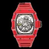 Milles Watch Richardmill ogląda Szwajcar Richar Miller Mens Automatyczny mechaniczny czas Watch Billionaire bilet wstępu 50 x 45 mm pusta płyta Red Devil 3502