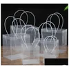 Gift Wrap Clear Pvc Gift Bags With Handle Flower Bouquet Transparent Shop Bag Wrap Tote For Baby Shower Weddings Favor Wed Gifts Wrap Dh4Qr