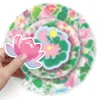 50pcs lotus leaf cartoon graffiti creative waterproof sticker PVC scooter personality creative trend decoration