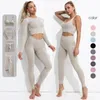 Aktive Sets Enge Yogahosen Tank Top Sport Fitness Anzug Langarm Nahtlose Frauen Sport Set Leggings