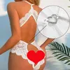 Sexy Costumes2023 Hot Transparent Body Féminin Arc Ouvert Soutien-Gorge Sexy Femme Sous-Vêtements Dentelle Ouvert Entrejambe Lingerie Pamas Érotique Tentation