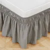 Bed Skirt el Room Bed Skirt Wrap Around Elastic Bed Skirts Without Bed Surface Twin /Full/ Queen/ King Size 38cm Height for Home Decor 231019