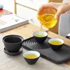 Наборы чайной посуды Японский чайный сервиз Quick Cup Fair Travel Портативный один горшок наполняет три чашки