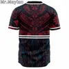 Men's Casual Shirts Polynesian Leaves Patterns Tattoo Baseball Tee Jersey 3D All Over Printed Shirt Hawaii Hip Hop Tops