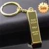 Metall Schlüsselanhänger Auto Anhänger Zubehör Nachahmung Goldbarren Schlüsselbund Humor Party Geschenk Schriftzug Schlüsselhalter Ornamente