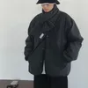 Parka da uomo in piumino caldo cappotto di cotone uomo donna inverno giacca allentata ispessita strada vintage tinta unita Parka Harajuku coppia casual con sciarpa 231018