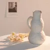 Vase Nordic Ins Abstract白い菜食主義セラミックス花瓶の装飾品クリエイティブデスクトップフラワーアレンジメントコンテナ乾燥装飾