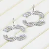 20 Style Classique Charme Plaqué Or 18 Carats Designer Boucles D'oreilles Marque Lettre Boucles D'oreilles Femmes Fête De Mariage Fiançailles Amoureux Cadeau Bijoux Accessoires