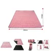 Outdoor Pads Red White Plaid Outdoor Foldable Waterproof Picnic Mat Fashion Thicken Pad Breathable Soft Portable Camping Travel Beach Blanket 231018