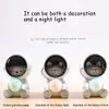 Lampor nyanser Led Night Light Astronaut Söt katt/björn/hundlampa kawaii för barn barn barn sovrum sängkläder lätta mjuka varma presentlampor 231019