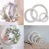 Decoratieve Bloemen 10/20/30Cm Witte Rotan Ring Krans Kunstmatige Guirlande Bruiloft Home Decor DIY Handgemaakte Ambachtelijke accessoires Kerst