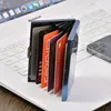 Card Holders Stainless Steel ID Holder Bag Business Cards Storage Organizer Wallet Metal Purse Case Cover