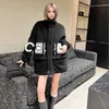 23wf mulheres jaquetas de lã de cordeiro inverno falso shearling outerwear casacos oversize engrossado unnisex carta parka à prova de vento para baixo