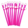 Party Decoration 10pcs Bachelorette Penis Straws Plastic Novelty Nude Dick Drink Straw For Hen Night Bar Decor Wedding Team Bride Supplies