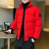 Mäns ner parkas män bomullspadded parka jacka 2023 vinter trend tiger huvud vadderad puffer tjocka casual jackor hanrockar 231018