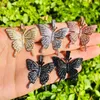 Charms 5pcs Butterfly dla kobiet bransoletka Making Bling Crystal Rhinestone Polded Pendants Naszyjnik