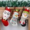 Décorations de Noël Nouvellement arrivés Bas Santa Elk tissu cadeau chaussettes décoration de Noël mignon enfants sac de décoration d'arbre de feu x1019