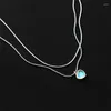 Pendants 925 Sterling Silver Tassel Moonstone Heart Pendent Necklace For Women Wedding Party Jewelry Choker Collar Colar De Prata