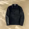 Cappotto da giacca di design Stones Island Qualità originale Autunno Nuovo Cappotto da giacca casual da coppia con risvolto in stile camicia morbida e solida