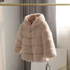 ジャケット2〜10歳の子供の女の子フェイクファーコート服秋の冬の子供の綿パッド模倣ジャケットTZ292