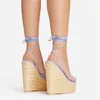 Sandals Braided Ankle Strap Espadrilles Platform Wedge Summer Multicolor Custom Colors Leather Shoes Concise Classic Style Heels