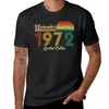 Polos masculinos novembro de 1972 anos de ser incrível edição limitada desde a idade vintage camisetas camisetas plus size tops roupas masculinas