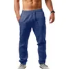 Pantalones para hombres Algodón Lino Masculino Primavera Otoño Suave Cómodo Color Sólido Pantalones Casuales Moda Streetwear 231018