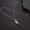 Hanger Kettingen Trompet Muziekinstrumenten Ketting Voor Vrouwen Mannen Roestvrij Staal Zilver Kleur Muziek Ketting Sieraden