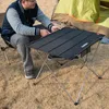 Camp Furniture Camping Table Collapsible Portable Roll Up Outdoor Ficable Fishing Table Ultralight Aluminium Folding Picnic Table 231018