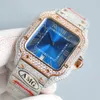 Diamentowy zegarek Męso Automatyczny ruch mechaniczny Kobiet zegarki 40 mm Sapphire ze stalową bransoletką z diamentów Montre de Luxe