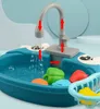 Kitchens Play Food Kids Toys Electric Dishwasher Kitchen Sink Pretend Play Kitchen Food Wash Vegetables Educational Toys For Girls Play House Toy 231019