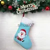 Christmas Decorations Customized blue Christmas stockings for children - Snowman - Santa Claus - Reindeer Customized Christmas stockings x1019