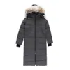 Designer Long Knee Thickened White Goose Down Warm Slim Skinny Down Men Down Jacket Jacket Women Coat Genuine Leather Fur Winter Coat Parka Couple Jacket