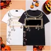 Mens camisetas Casual e Womens Moda Monograma Imprimir Manga Curta Halloween Presente de Natal T-shirt - Venda de Luxo Plus Size Hip H Dhhp5