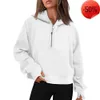 Women S Hoodies Sweatshirts Lu Autumn Winter Yoga Suit Scuba Scuba Half zip Sports Sweater Sourd