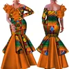 Danshiki Africa Dress for Women Bazin Riche One Rzeme Seksowna Slash Szyjka Weddna sukienka Tradycyjna afrykańska odzież WY4224289C