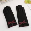 LUwomen-409 Guantes impermeables de diseño a la moda para mujer, guantes de terciopelo cálidos para Fitness, guantes deportivos para exteriores