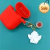 Fashion Charm White Wing Angel Keychain Jelly Color Ball Accessories Car Bag Pendant Earphone Case Ornament Bra gåva för kvinnor