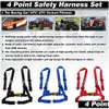 2 4Pt 4 Point Racing Seat Belt Safety Harness For Go-Kart Black/Blue/Red -Shs01 Drop Delivery