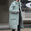 Womens Down Parkas WomenS Winter Jacket Casual Slim Hooded Long Lightweight Warm Coats Fashion Cotton Padded MidLength Coat 231019
