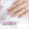 False Nails Nail Art Sticker Neon Purple Glitter Sequin White Translucent Net Red Polish Film