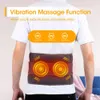 Masseur de dos Chauffage électrique Ceinture de massage de taille Ceinture de massage de soutien du dos Ceinture de massage à infrarouge lointain Compresse de thérapie lombaire 231018