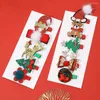 Hair Accessories 5Pcs Christmas Decoration Clips Tree And Satan Hat Pins Bow For Baby Girl Children's Headdress