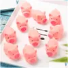 Zabawki dla psów żucia zabawki dla psów żucie zabawka Pet Cute Pink Pig Squeeze Squeaky dźwięk miękki guma mini żucia interaktywne gry trening śmieszne sup dhn5v